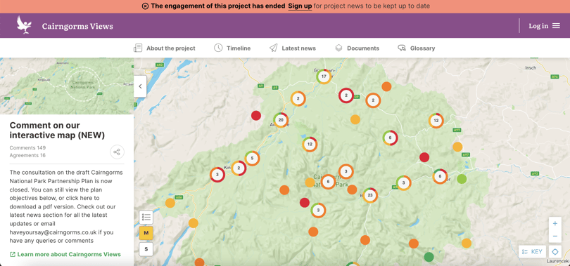 Cairngorms interactive heatmap