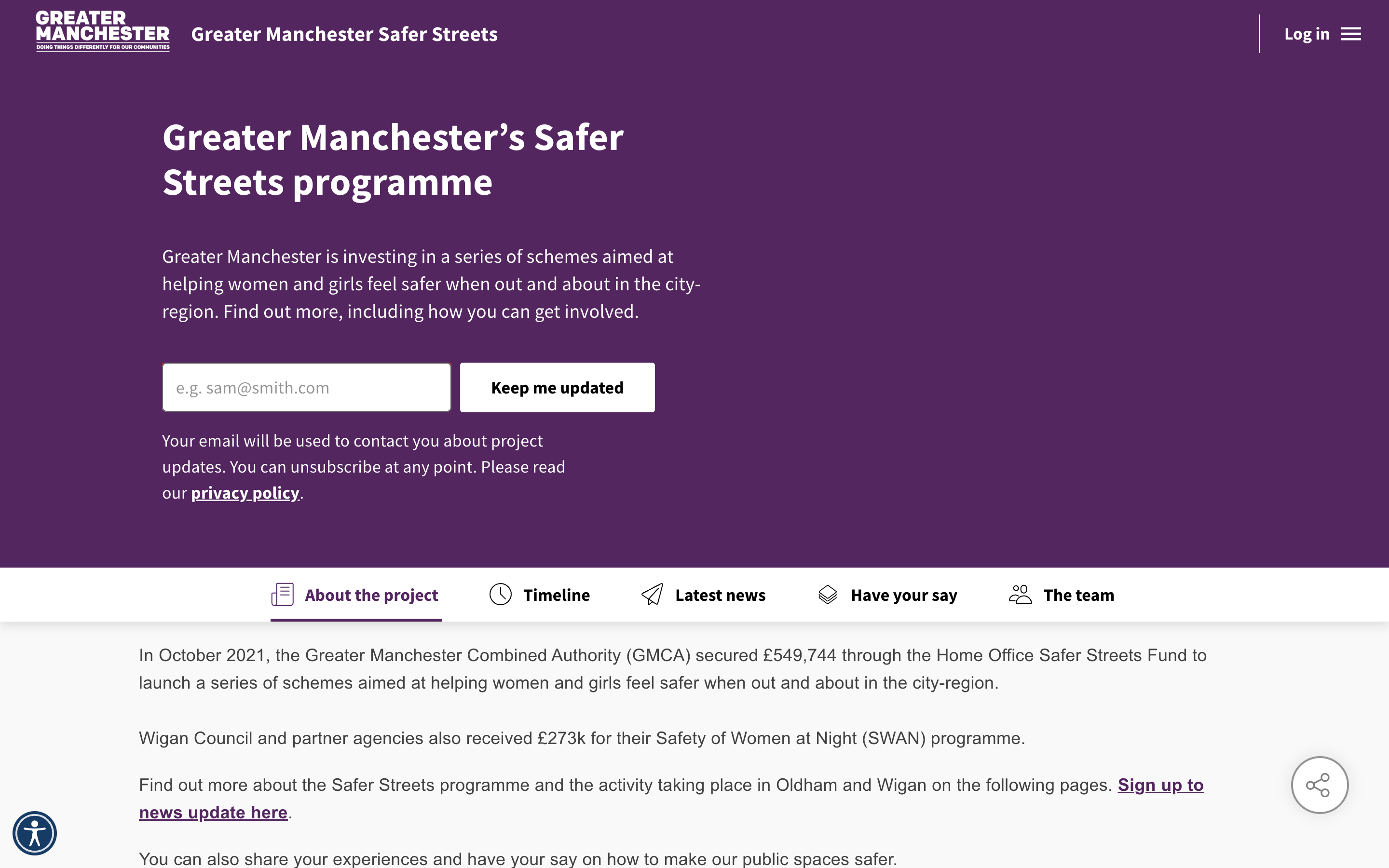 Greater manchester safer streets