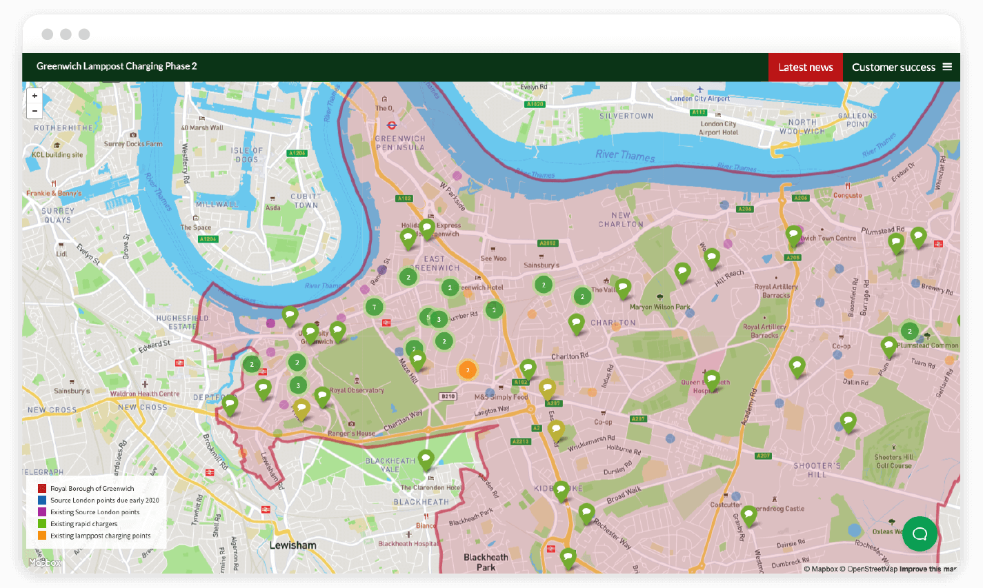 Greenwich map climate change