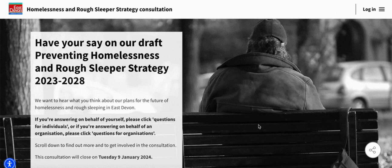 East Devon District Council: Homelessness and Rough Sleeper Strategy consultation