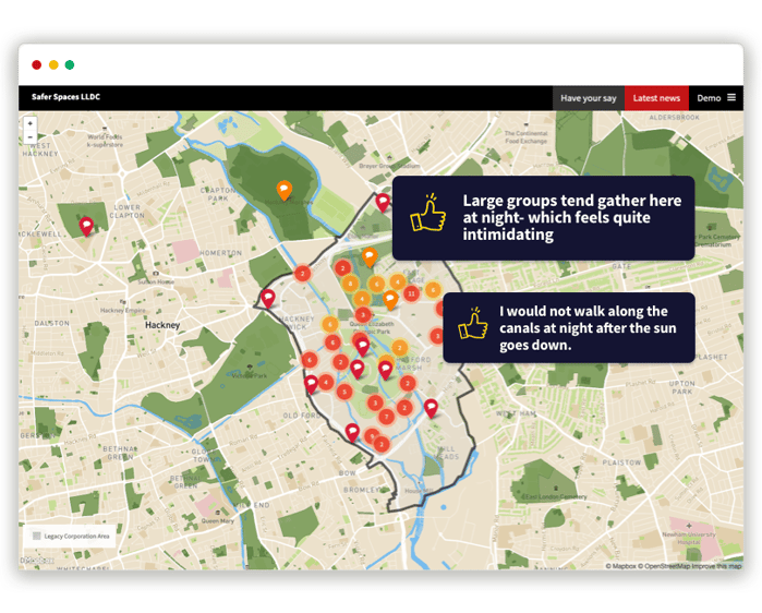 Safe Streets LLDC Heatmap