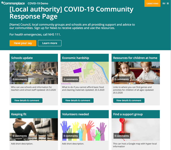 Local Authority Response Page