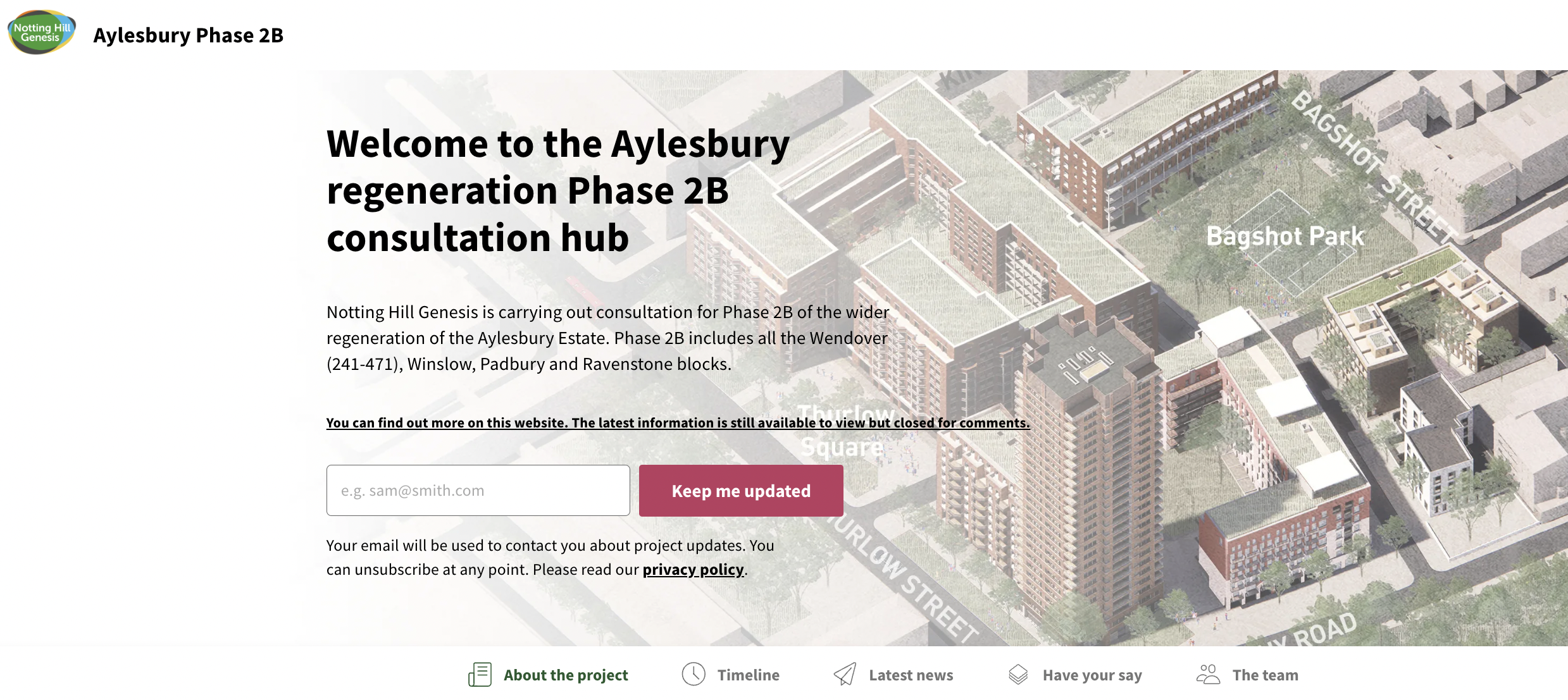 Aylesbury Estate regeneration consultation hub