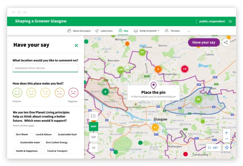 Shaping a Greener Glasgow Map