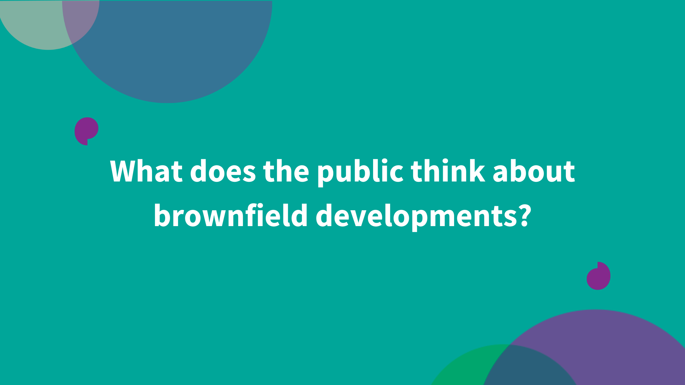 Brownfield sites: the key to new housing