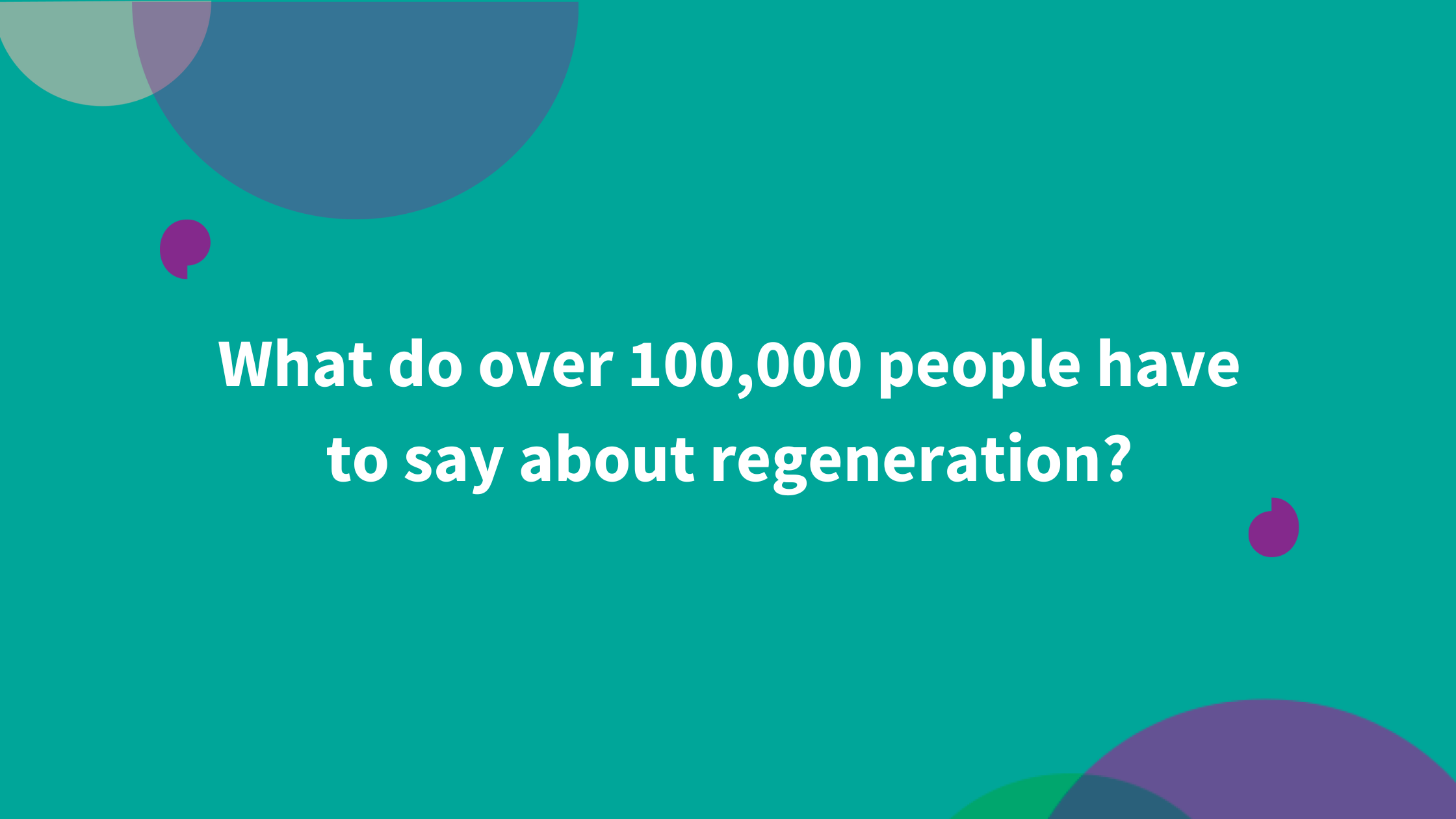 Commonplace data stories: Housing and Regeneration