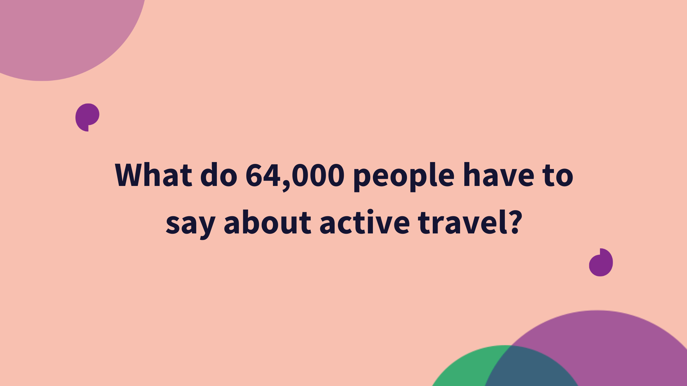 Commonplace data stories: Active Travel