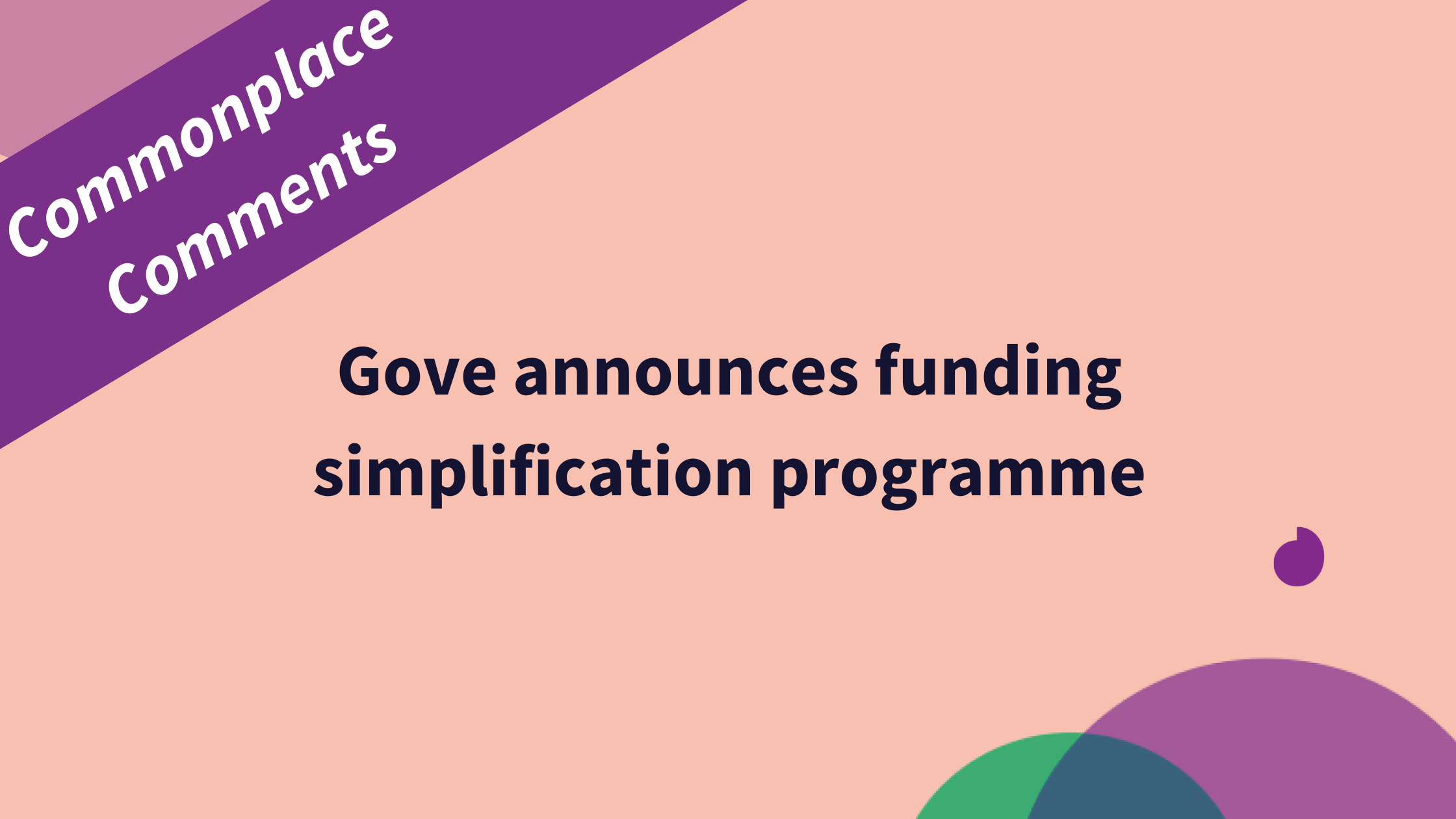 Simplification pathfinder pilot: 10 councils chosen