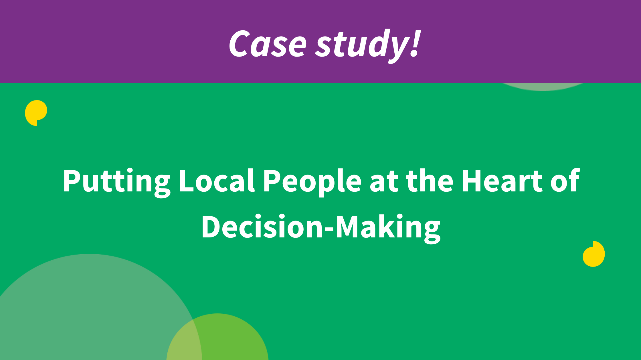 Westminster: Putting local people at the heart of decision-making